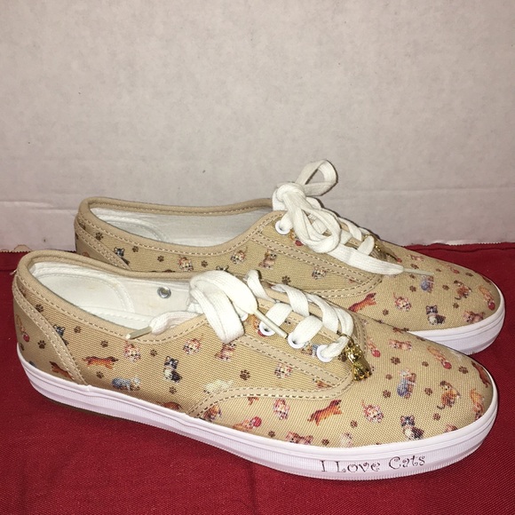 The Bradford Exchange Shoes - I love cats canvas sneaker size 7.5 with charm
